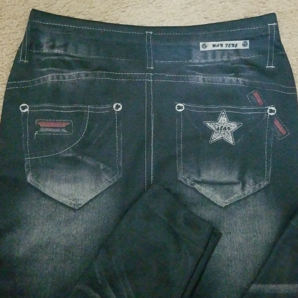 Jean Style Leggings - Picture 4 of 5
